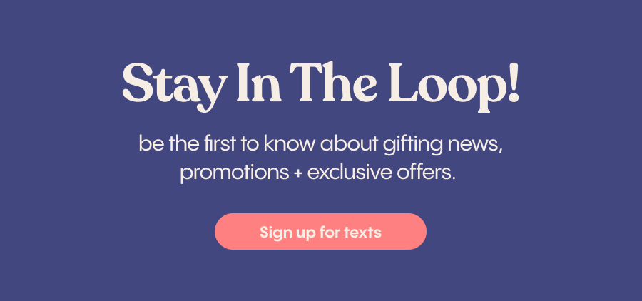 A medium shot shows the text 'Stay In The Loop!' in large, cream-colored serif font, followed by smaller cream-colored text that reads 'be the first t...